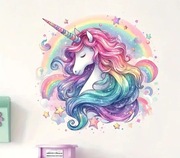 Naklejka na ścianę - Jednorożec z gwiazdkami 40x40