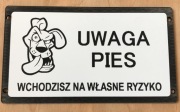 Tabliczki uwaga zły obiekt monitorowany duży wybór