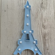 Niebieska lampka dekoracyjna na baterie AA wieża Eiffla LED 29cm
