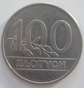 Moneta 100 zł. z 1990 r.