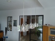 Lampa sufitowa 3 punktowa zwis szklane klosze