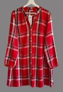 Damska koszula czerwona kratkę z długim rękawem Beloved 46/XXXL
