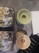 Dziwny zestaw serwetki swieczniki polka z demontazu czarna