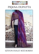 Śliczna Szyfonowa Dupatta Chusta Indyjska**Złoty