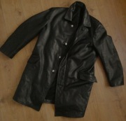 Kurtka skórzana męska HACKEL coat polizei SKÓRA military PILOTKA L