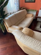 KLER - skórzany zestaw wypoczynkowy 3 szt