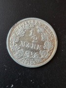 Niemcy 1/2 marki 1915 rok ( F)