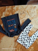 Zestaw T-shirt, spodnie, dziewczynka, r.74