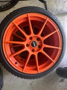 Felgi Aluminiowe 4 sztuki KBA 49618 kolor Pomarańczowy 