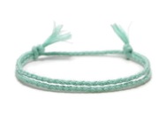 Wakacyjna Bransoletka ręcznie tkana - kolor jasna zieleń