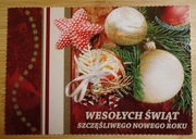 Pocztówka Boże Narodzenie bombki posrebrzana 2020