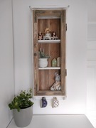 Stara rama okienna drewniana półka handmade 100% drewno