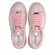 4 x sneakersy różowe cyrkonie białe skóra czarne  brokat klapki żółte 