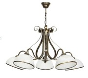 okazały, patynowy żyrandol do salonu LX 3921 z serii ANTICA.