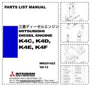 Mitsubishi K4C K4D K4E K4F Parts Catalog Katalog części schematy budowy