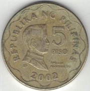 Filipiny 5 piso peso 2002 - 27 mm