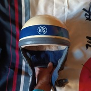  Kask Orzeszek Nirton szara skóra z epoki PRL-u Stan kolekcjonerski 