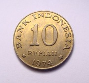 Indonezja 10 rupii 1974 Okolicznościowa! FAO PIĘKNA!