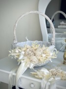 Ozdoba, stroik na Koszyczek wielkanocny Boho Wielkanoc koszyk