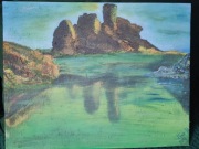 Obraz ręcznie malowany olej Skały