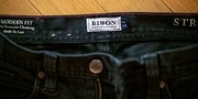 BISON Jeans Modern Fit W31/L32 Czarne Męskie Stretch Denim Używane