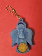 Aniołek niebieski na szczęście breloczek 