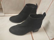 Stylowe buty damskie czarne botki Divided H&M 39