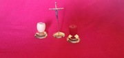 Krzyż + podstawki pod świece
