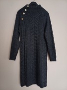 Sukienka sweterkowa ciepła szara rozmiar M/L