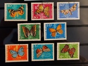 !!! WĘGRY / MOTYLE / 8szt... PEŁNA_SERIA...KASOWANE*!!!