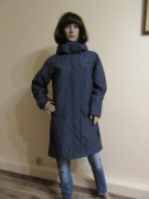 KARI TRAA damska lekko ocieplana kurtka niebieska z kapturem _ M