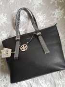 Torebka Miss Lulu nowa z metką czarna duża shopperka