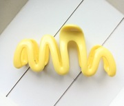 Spinka do włosów ozdobna duża klamra zacisk elegancka żółta ozdoba 