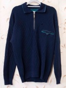 Sweter golf męski Navigare z wełny merynosowej stylowy ciepły okazja