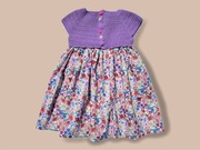 Ręcznie robiona sukienka dla dziewczynki 6-9 miesięcy