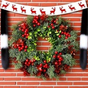 ŚWIĄTECZNY WIENIEC- 35 cm - CZERWONE JAGODY - DEKORACJA NA DRZWI