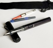 Lamy Al Star F pióro wieczne oryginalne nabój, tłoczek do atramentu i etui 