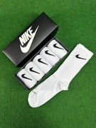 Nike Wysokie Długie Białe Skarpety Boks 42-46(5 par) 