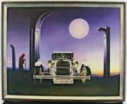 Obraz olej na płótnie Ryszard Rosiński Melancholia 1986 Surrealizm