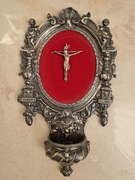 Stara 19 wieczna srebrna  kropielnica srebro 800 925  secesja