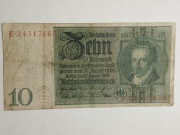Sprzedam banknot Niemcy 10 marek 1929r. seria E - stan dobry