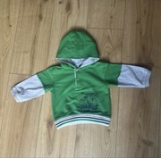 Zielona bluza z kapturem, r.80 (9-12 m-cy)