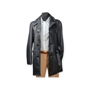 Kurtka skórzana Brandt 40/42 L/XL trencz vintage miękka skóra owcza unisex