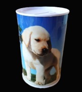 Skarbonka metalowa PUSZKA PIES LABRADOR