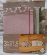3-pak designerskich zeszytów z gumką od Tchibo