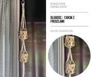 Makrama boho kwietnik swiecznik 