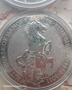 Srebrna moneta Bestie królowej 10oz Unicorn pf Scotland  2019r