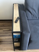 Konsola styl loftowy polka na piloty regał przy łóżku