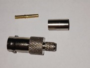 Złącze BNC 50 Ohm, gniazdo (żeńskie), zaciskane na kabel