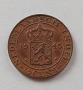1/2 centa 1945 Holenderskie Indie Wschodnie